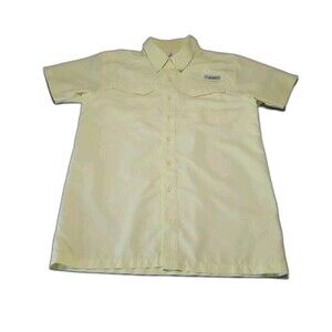 Habit Youth XL Outdoor Fishing Boating Summer Sun Protection Fabric Shirt Yellow